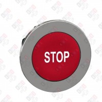 ZB4FA434 ГОЛОВКА ДЛЯ КНОПКИ 22ММ С ВОЗВРАТОМ, КРАСН, ЗАПОДЛИЦО, МЕТАЛЛ, МАРКИРОВКА "STOP"