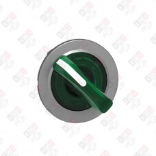 ZB4FK1233 ГОЛОВКА ПЕРЕКЛЮЧАТЕЛЯ 2 ПОЗИЦИИ С ПОДСВЕТКОЙ ЗЕЛЕНАЯ ЗАПОДЛИЦО МЕТАЛЛ