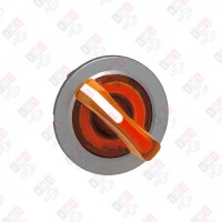 ZB4FK1253 ГОЛОВКА ПЕРЕКЛЮЧАТЕЛЯ 2 ПОЗИЦИИ С ПОДСВЕТКОЙ ОРАНЖЕВАЯ ЗАПОДЛИЦО МЕТАЛЛ
