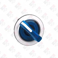ZB4FK1263 ГОЛОВКА ПЕРЕКЛЮЧАТЕЛЯ 2 ПОЗИЦИИ С ПОДСВЕТКОЙ СИНЯЯ ЗАПОДЛИЦО МЕТАЛЛ