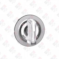 ZB4FK1313 ГОЛОВКА ПЕРЕКЛЮЧАТЕЛЯ 3 ПОЗИЦИИ С ПОДСВЕТКОЙ БЕЛАЯ ЗАПОДЛИЦО МЕТАЛЛ