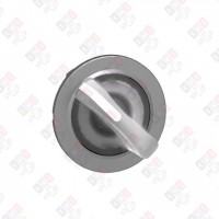 ZB4FK1413 ГОЛОВКА ПЕРЕКЛЮЧАТЕЛЯ 2 ПОЗИЦИИ С ПОДСВЕТКОЙ БЕЛАЯ ЗАПОДЛИЦО ВОЗВРАТ МЕТАЛЛ