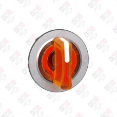 ZB4FK1553 ГОЛОВКА ПЕРЕКЛЮЧАТЕЛЯ 3 ПОЗИЦИИ С ПОДСВЕТКОЙ ОРАНЖЕВАЯ ЗАПОДЛИЦО ВОЗВРАТ МЕТАЛЛ
