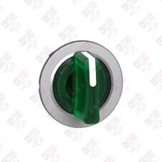 ZB4FK1833 ГОЛОВКА ПЕРЕКЛЮЧАТЕЛЯ 3 ПОЗИЦИИ С ПОДСВЕТКОЙ ЗЕЛЕН ЗАПОДЛИЦ ВОЗВРАТ ПРАВ МЕТАЛЛ