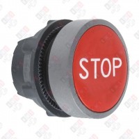 ZB5AA434C0 ГОЛОВКА ДЛЯ КНОПКИ 22ММ С ВОЗВРАТОМ, КРАС, ЗАПОД, ПЛАСТИК, МАРКИРОВКА "STOP" C0