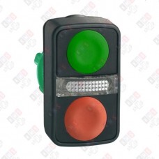 ZB5AW7A3740 ГОЛОВКА КНОПКИ ДВОЙНАЯ БЕЗ МАРКИР + LED ZB5AW7A3740